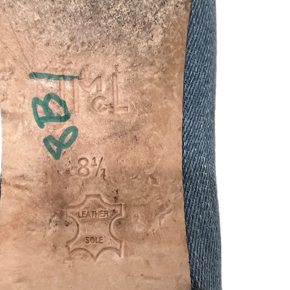 J McLaughlin Jax embroidered denim flats Monkey with umbrella size 8.5 - Picture 7 of 7